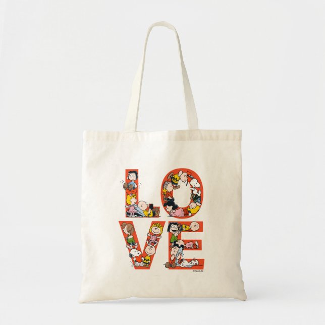 Bolso De Tela Cacahuetes - AMOR (Frente)