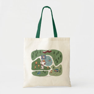 Bolso De Tela Cacahuetes Anidado en el camping de las montañas