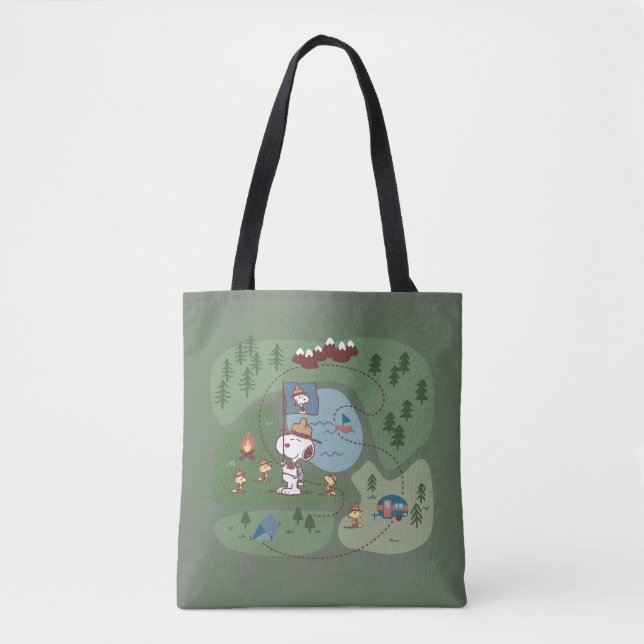 Bolso De Tela Cacahuetes | Anidado en el camping de las montañas (Anverso)