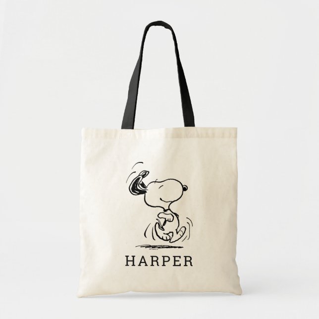 Bolso De Tela Cacahuetes | Baile Feliz de Snoopy (Frente)