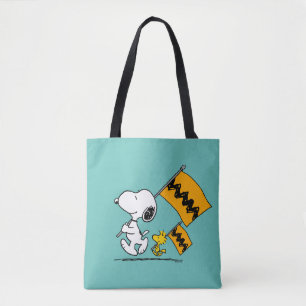Bolso De Tela Cacahuetes   Banderas Snoopy & Woodstock