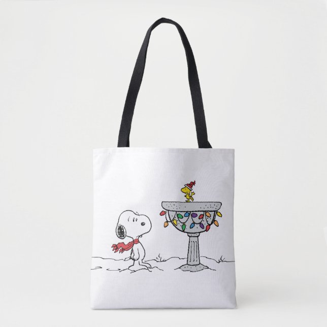 Bolso De Tela Cacahuetes | Baño de aves congelado Snoopy & Woods (Anverso)