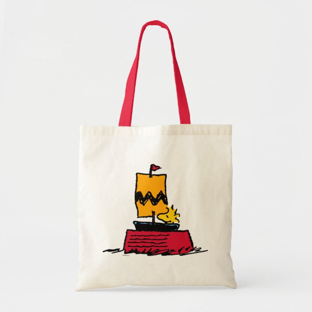 Bolso De Tela Cacahuetes | Barco de vela de Woodstock Snoopy Dis (Frente)