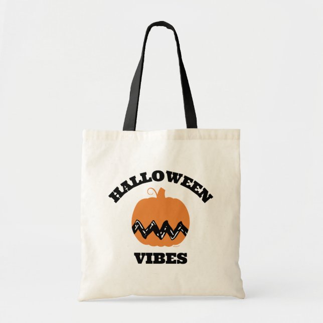 Bolso De Tela Cacahuetes | Calabaza Naranja Charlie Brown (Frente)