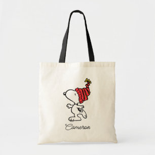 Bolso De Tela Cacahuetes Capa de Beanie de Invierno Snoopy A