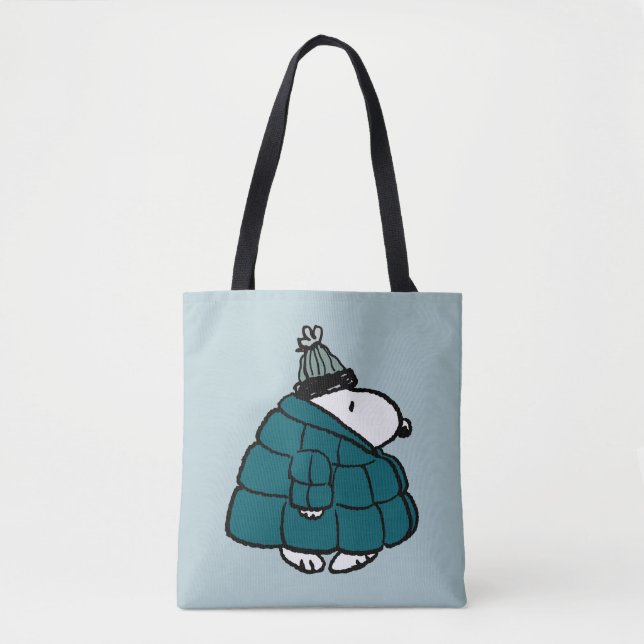 Bolso De Tela Cacahuetes | Chaqueta Snoopy Winter Puffer (Anverso)