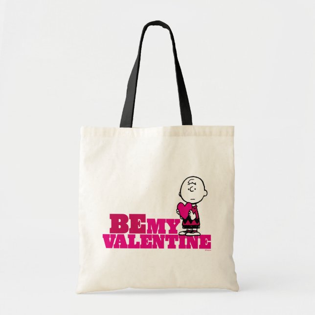 Bolso De Tela Cacahuetes | Charlie Brown Be My Valentine (Frente)