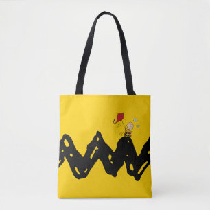 Bolso De Tela Cacahuetes   Charlie Brown Flying Kite