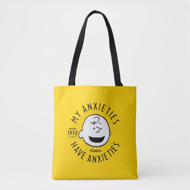 Bolso De Tela Cacahuetes | Charlie Brown Nervous desde 1950 (Anverso)