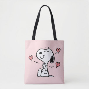 Bolso De Tela Cacahuetes   Corazones Snoopy