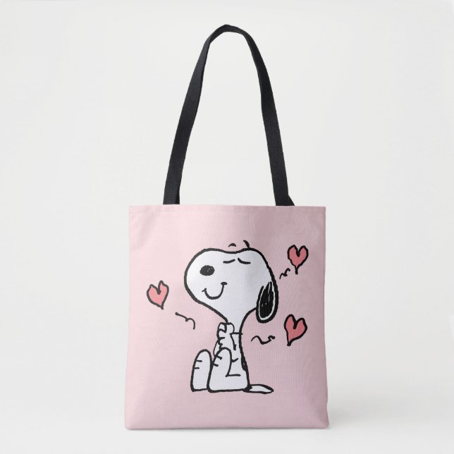 Bolso De Tela Cacahuetes | Corazones Snoopy