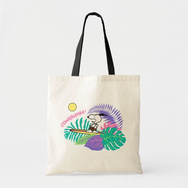Bolso De Tela Cacahuetes | Cowabunga Snoopy (Frente)