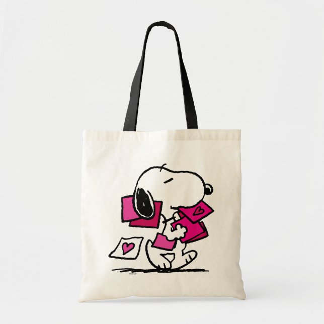 Bolso De Tela Cacahuetes | EL DÍA DE SAN VALENTÍN | Snoopy With  (Frente)