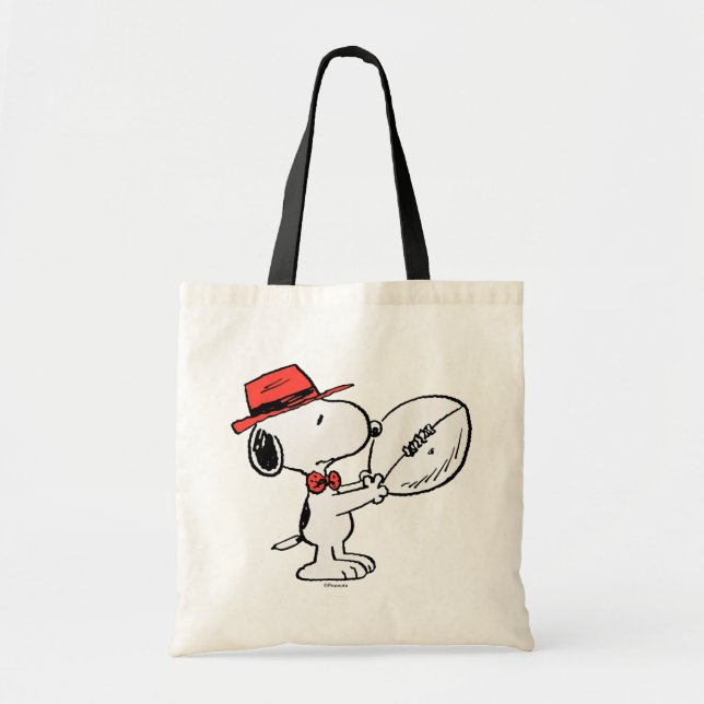Bolso De Tela Cacahuetes | Entrenador de Snoopy Football (Frente)