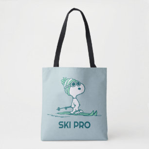 Bolso De Tela Cacahuetes   Esnoopia en los esquís