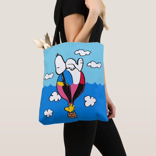 Bolso De Tela Cacahuetes | Globo de aire caliente Snoopy & Woods (Detalle)