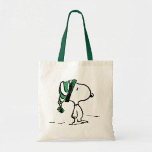 Bolso De Tela Cacahuetes Gorra de nieve verde de Snoopy