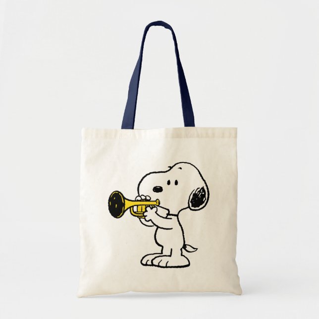 Bolso De Tela Cacahuetes | Jugador de trompeta Snoopy (Frente)