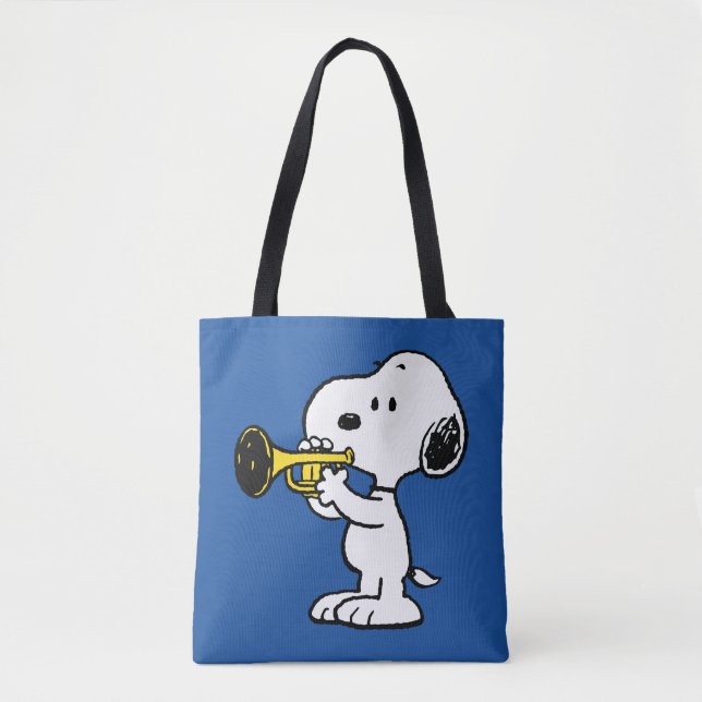 Bolso De Tela Cacahuetes | Jugador de trompeta Snoopy (Anverso)
