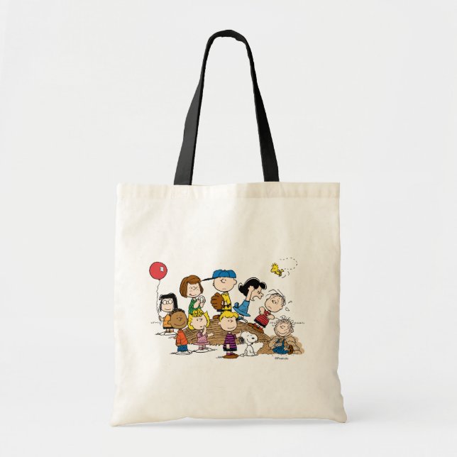 Bolso De Tela Cacahuetes | La pandilla en la libra del lanzador (Frente)
