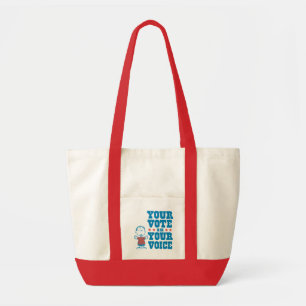 Bolso De Tela Cacahuetes Linus - Tu voto es tu elección
