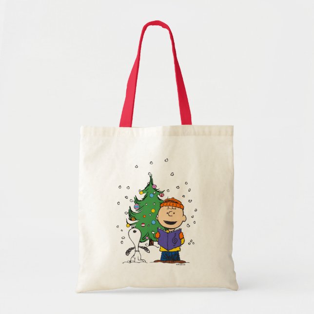 Bolso De Tela Cacahuetes | Navidades Caroling (Frente)