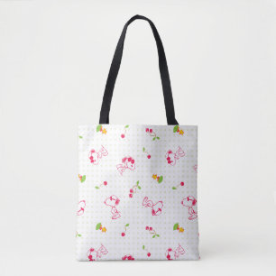 Bolso De Tela Cacahuetes Patrón de cerezo Snoopy y Woodstock