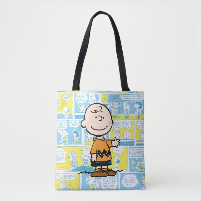 Bolso De Tela Cacahuetes | Patrón de cómics de Charlie Brown (Anverso)