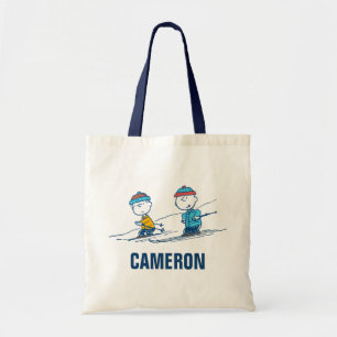 Bolso De Tela Cacahuetes   Patrón de esquí de invierno