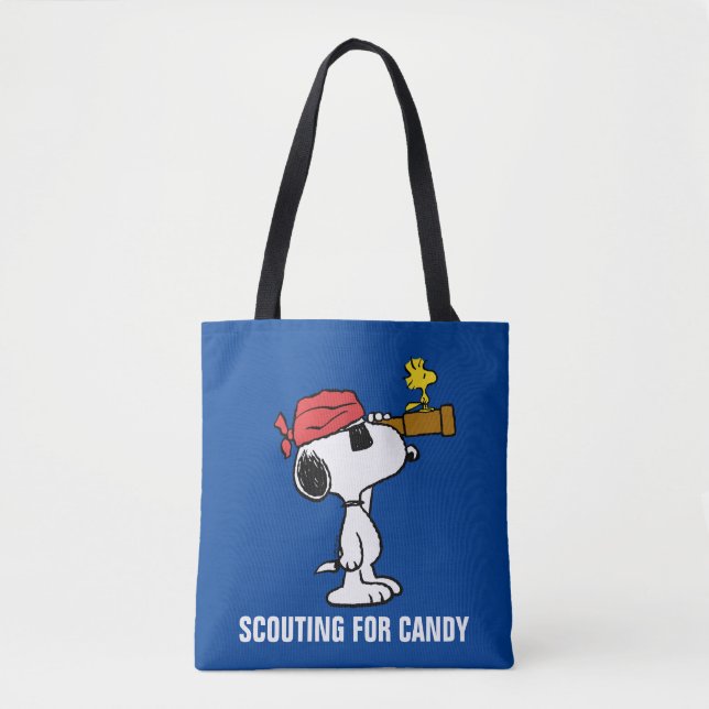 Bolso De Tela Cacahuetes | Pirate Snoopy y Woodstock (Anverso)
