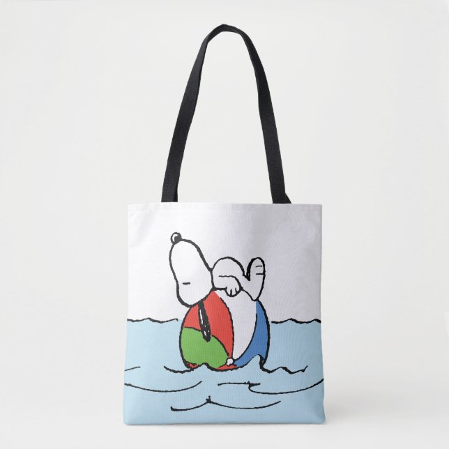 Bolso De Tela Cacahuetes | Playa Snoopy Beach Ball (Anverso)