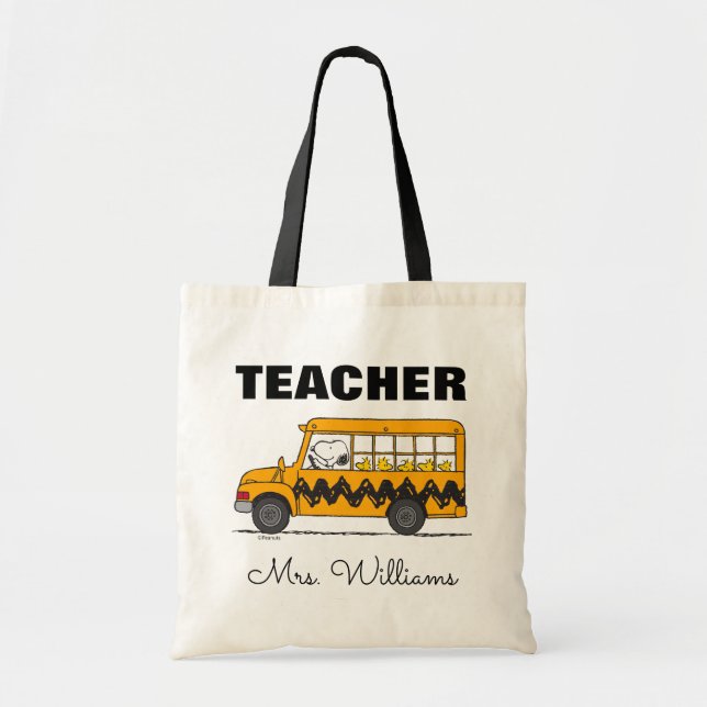 Bolso De Tela Cacahuetes | Profesor de Conductor de Autobús Snoo (Frente)