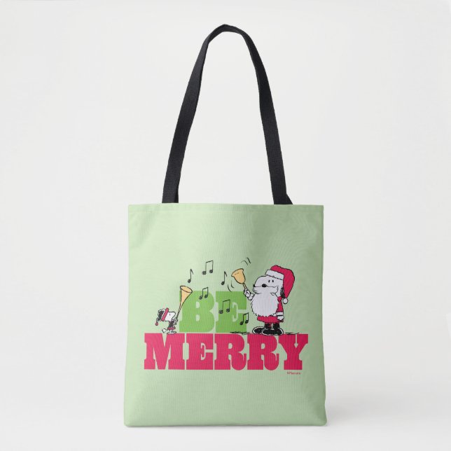 Bolso De Tela Cacahuetes | Ser Feliz Navidad (Anverso)