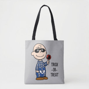 Bolso De Tela Cacahuetes   Skeleton Charlie Brown