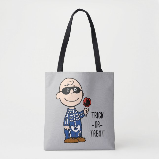 Bolso De Tela Cacahuetes | Skeleton Charlie Brown (Anverso)