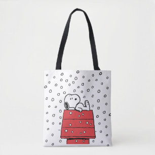 Bolso De Tela Cacahuetes   Snoopy Doghouse Snowflakes