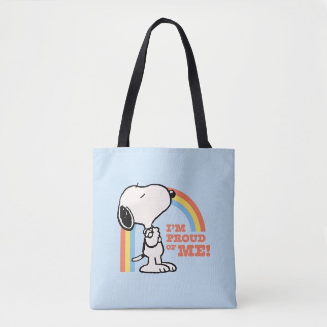 Bolso De Tela Cacahuetes | Snoopy Estoy orgulloso de mí (Anverso)