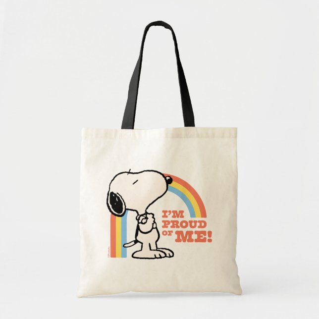 Bolso De Tela Cacahuetes | Snoopy Estoy orgulloso de mí (Frente)