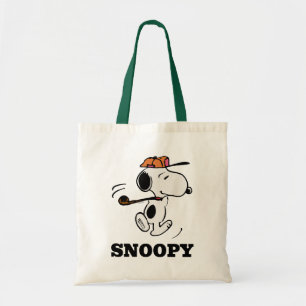 Bolso De Tela Cacahuetes   Snoopy Golf