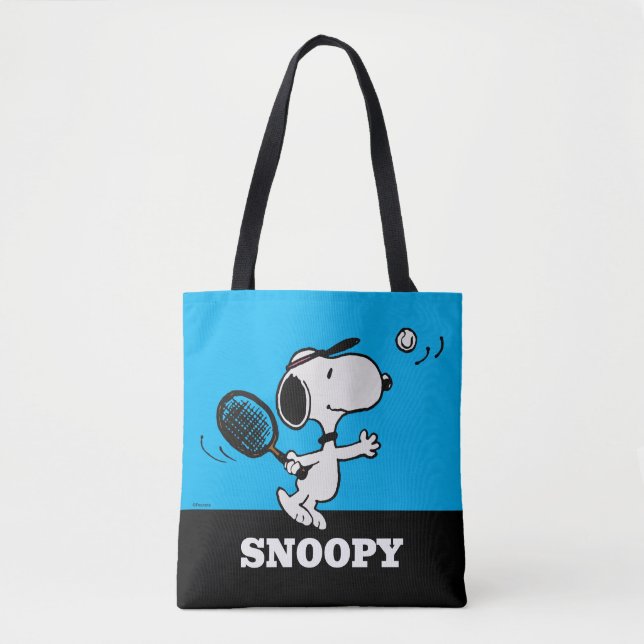 Bolso De Tela Cacahuetes | Snoopy Juega Al Tenis (Anverso)