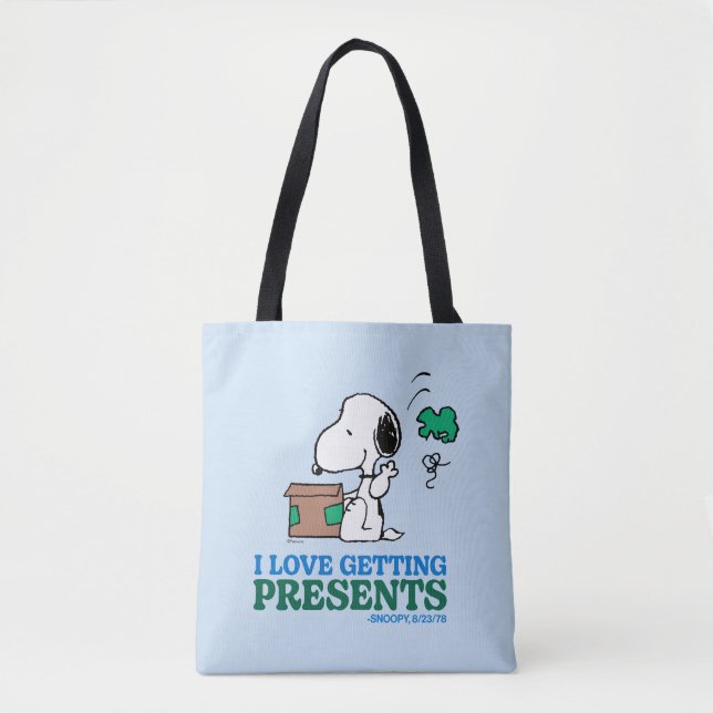 Bolso De Tela Cacahuetes | Snoopy Me Encanta Obtener Presencias (Anverso)