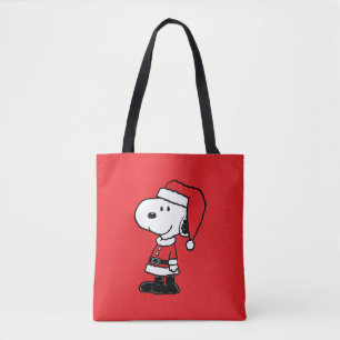 Bolso De Tela Cacahuetes   Snoopy Santa Claus