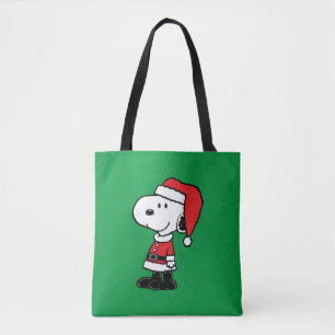 Bolso De Tela Cacahuetes   Snoopy Santa Claus