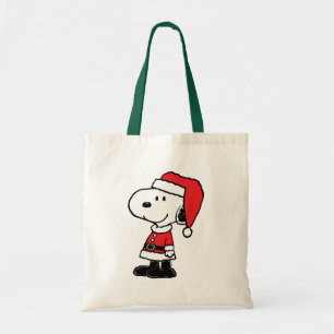 Bolso De Tela Cacahuetes   Snoopy Santa Claus