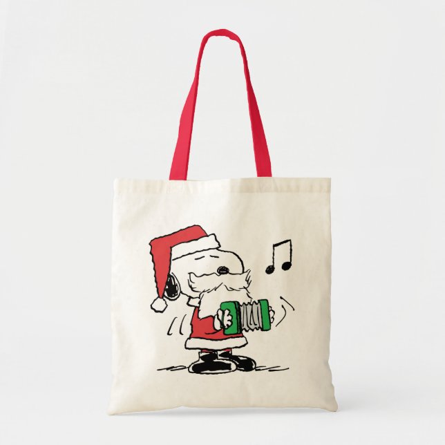 Bolso De Tela Cacahuetes | Snoopy Santa Claus Accord (Frente)