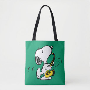 Bolso De Tela Cacahuetes Snoopy Saxophone Player
