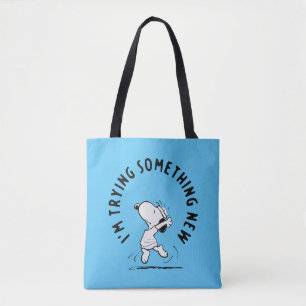 Bolso De Tela Cacahuetes Snoopy Tramitando Algo Nuevo