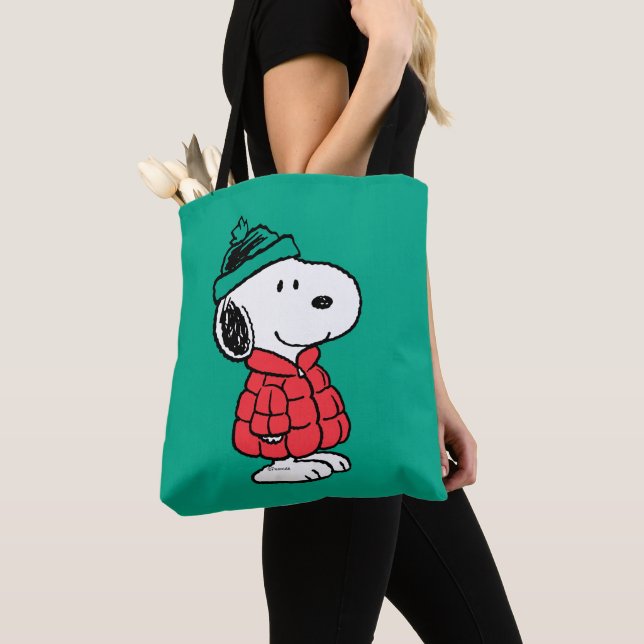 Bolso De Tela Cacahuetes | Snoopy Winter Coat & Gorra (Detalle)
