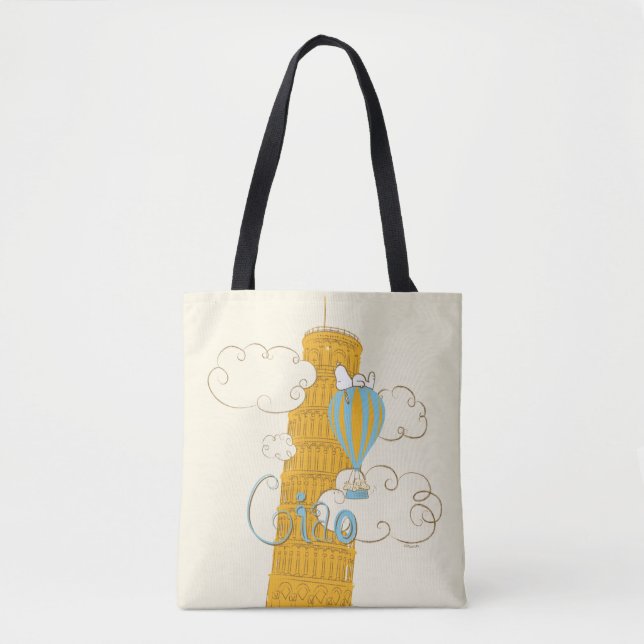 Bolso De Tela Cacahuetes | Snoopy & Woodstock Ciao (Anverso)