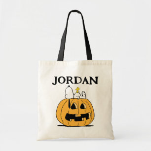 Bolso De Tela Cacahuetes Snoopy y Woodstock Jack-O-Lantern